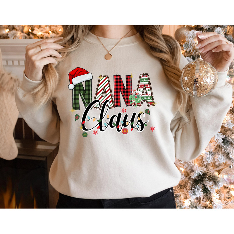 Nana Claus Gift Sweatshirt, Nana Christmas Sweatshirt, Nana Claus Sweatshirt, Nana Claus Christmas Sweater, Family Claus Sweatshirt.jpg