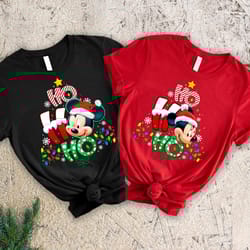 disney mickey minnie christmas ho ho ho shirt, christmas couple sweatshirt, christmas family matching shirt, disney holi
