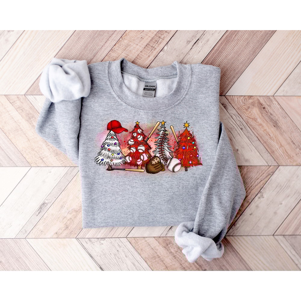 Baseball Christmas Trees Sweatshirt,Christmas Family Shirt,Christmas Gift,Holiday Gift,Christmas Family Matching Shirt,Christmas Sweatshirt.jpg