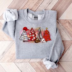 baseball christmas trees sweatshirt,christmas family shirt,christmas gift,holiday gift,christmas family matching shirt,c