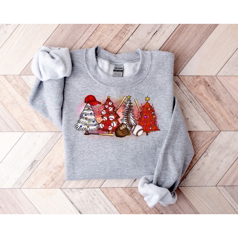 Baseball Christmas Trees Sweatshirt,Christmas Family Shirt,Christmas Gift,Holiday Gift,Christmas Family Matching Shirt,Christmas Sweatshirt.jpg