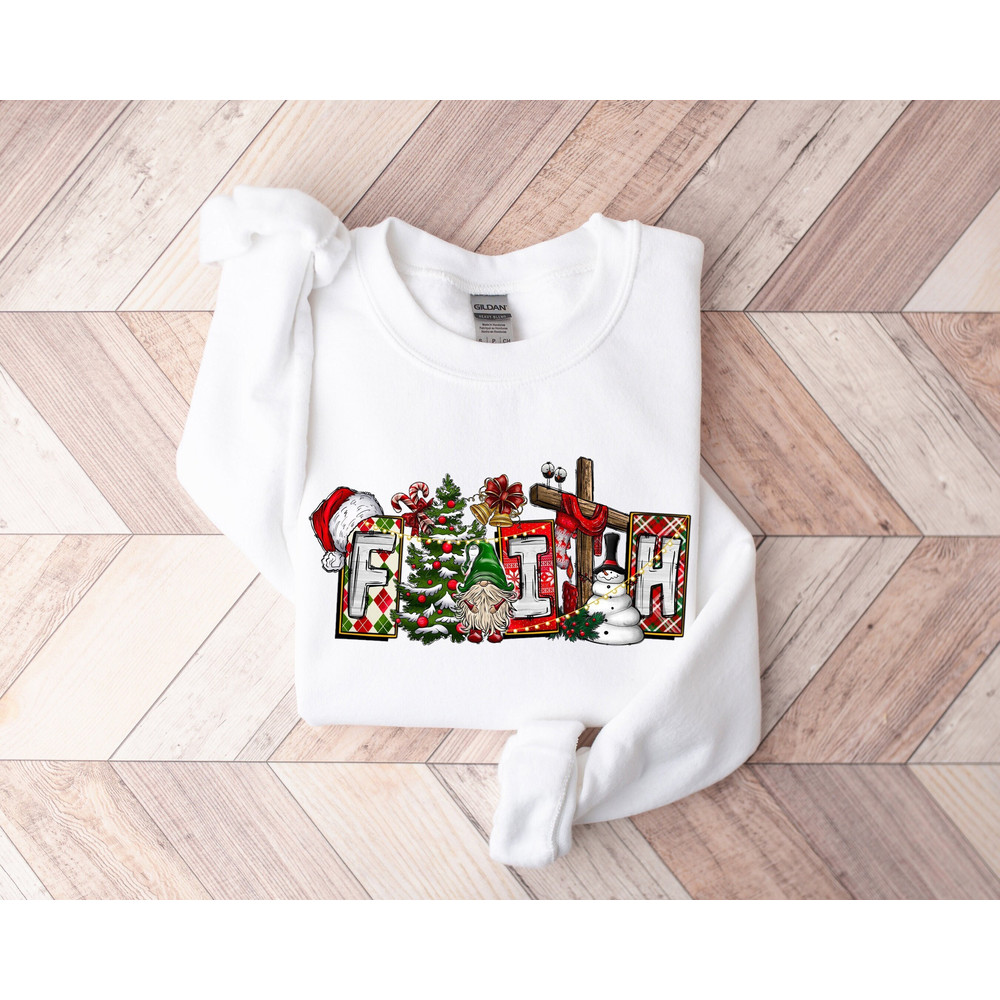Faith Shirt, Christmas With Cross Sweatshirt,Christmas Family Shirt,Faith Christmas Shirt,Christmas Gift,Christmas Family Matching Shirt.jpg