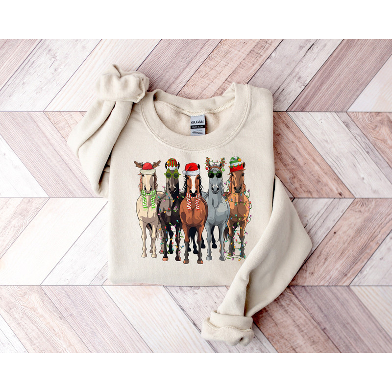 Horse Christmas Sweatshirt, Western Christmas Horse Shirt, Womens Christmas Sweater, Funny Christmas Shirt, Horse Lover Gift,Holiday Sweater.jpg
