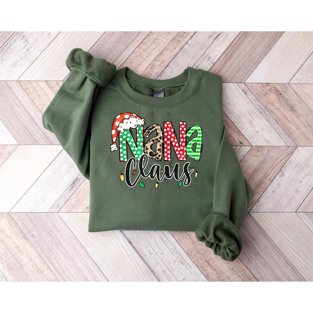 Nana Claus Gift Sweatshirt, Nana Christmas Sweatshirt, Nana Christmas Gift Sweatshirt, Nana Claus Christmas Sweater, Family Claus Sweatshirt.jpg