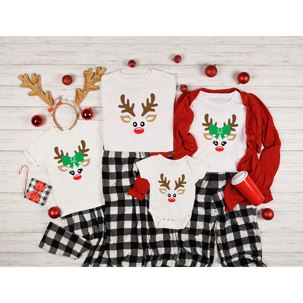 Reindeer Christmas Family Shirt, Christmas Shirt, Christmas Family Shirt, Reindeer Shirt, Xmas Shirt, Women Christmas Tee.jpg