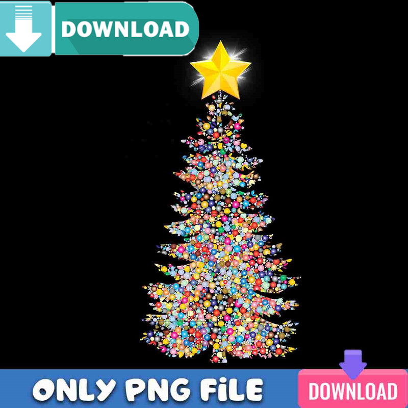 Bright Christmas Tree PNG Perfect Sublimation Design Download.jpg