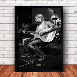 kurt cobain music canvas canvas wall art family decor, home decor,frame option-1