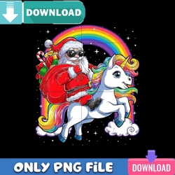 christmas santa riding unicorn png perfect files design