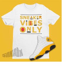 Air Jordan 13 Del Sol Matching Sneaker Vibes Only Tshirt - Retro 13 Shirt - Shirt To Match AJ13 - 90s Graphic Tee