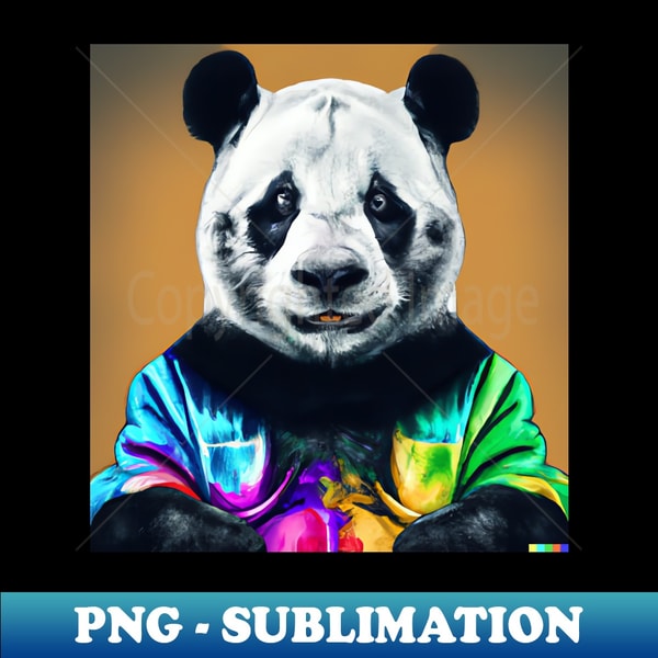 UZ-6120_cute panda wearing a colored hoodie 4329.jpg