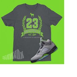 23 university shirt to match air jordan 5 green bean - retro 5 tee - greatest of all times shirt