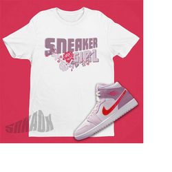 sneaker girl shirt match air jordan 1 valentine's day - retro 1 shirt - valentines day jordan 1s matching tee