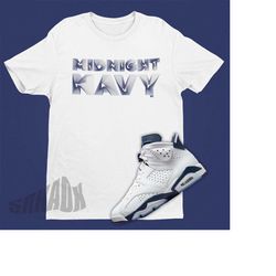 midnight navy 6 shirt to match air jordan 6 midnight navy - retro 6 tee - roman numeral svg