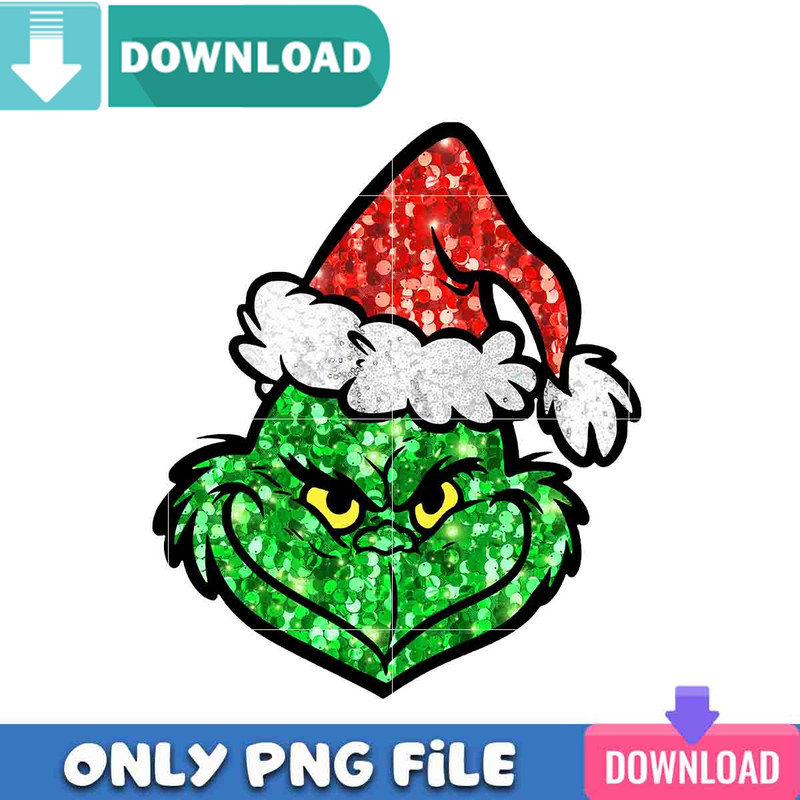 Grinch Face Red Hat Santa Png Best Files Design Download.jpg