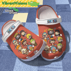 anime one piece chibi straw hat crocs shoes