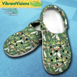 anime pokemon bug seamless inspired crocs shoes