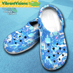 anime pokemon ice seamless inspired crocs shoes