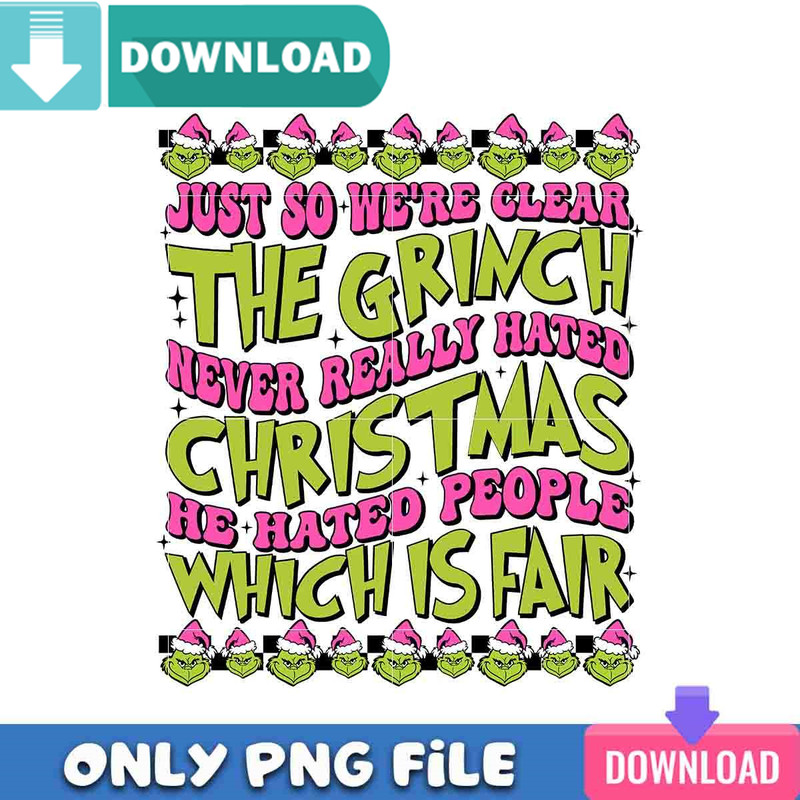 The Grinch Christmas Quotes PNG Perfect Sublimation Design Download.jpg