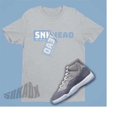 jordan 11 cool grey match shirt, sticker tee, retro 11 svg, air jordan sneaker tee shirt gift, sneakerhead gift