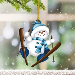 Snowman Christmas Ornament Snowman Family Ornaments Xmas Tree Decor