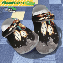 black mother and daughter painting girl dark skin girl happy mothers day crocs shoes