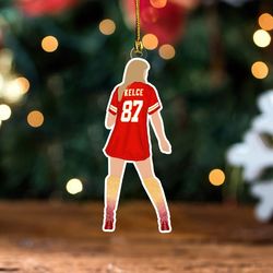 Kansas City Team Travis Kelce Football Player Christmas Ornament Gift Acrylic