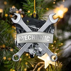 mechanic shaped ornament christmas tree ornaments gift for decor idea 2023