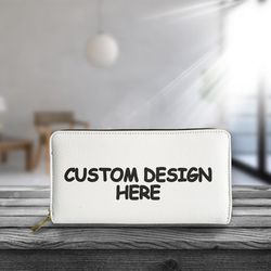 custom leather wallet, custom purse, personalized card holder