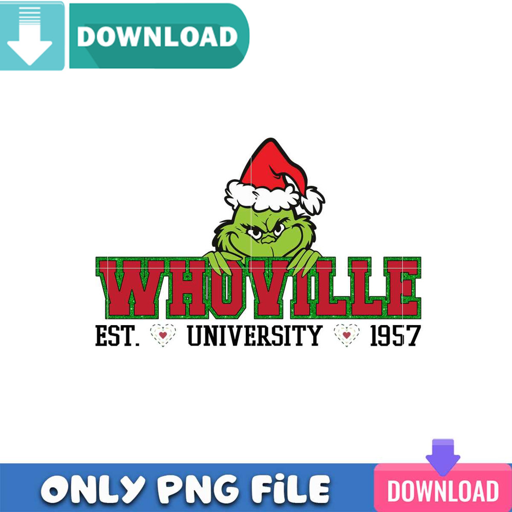 Grinch Whoville University PNG Perfect Sublimation Design Download.jpg