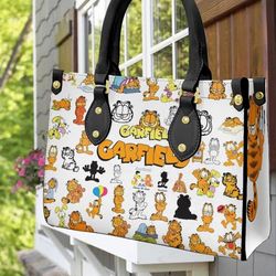 garfield leather handbag, women garfield handbag, 3d garfield bag