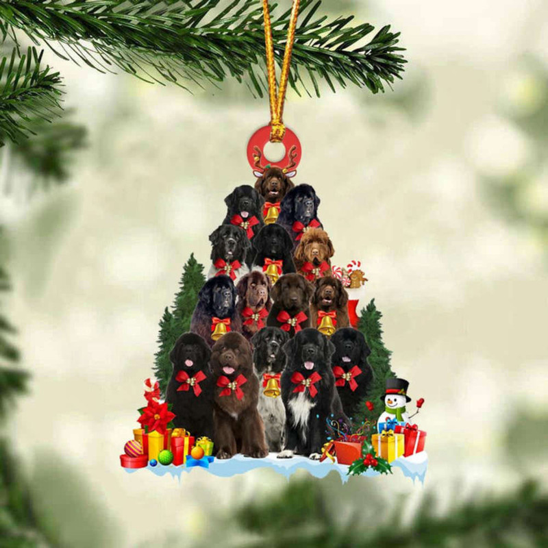 Newfoundland Dog Christmas Tree Ornament Dog Gifts Acrylic Ornament Dog.jpeg