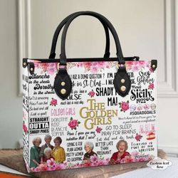 The Golden Girl Leather handBag, Music Leather Bag, Golden Girl handbag