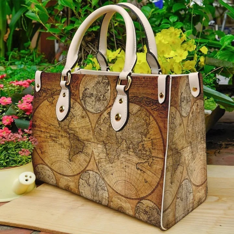 Custom Ancient World Map Vintage Purse Handbag,Map Handbag,Custom Map handbag,Tote Bag,Leather handBag,Handmade Bag,Custom Bag,Vintage Bags.jpg