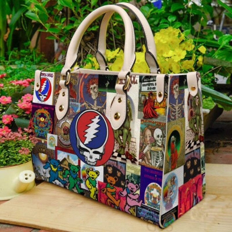 Grateful Dead HandBag,Grateful Dead leather bag, Dead and Company The Final 2023 Summer, Travel Handbag , Shopping Handbag, Concert handbag.jpg