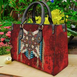 native american handbag, native leather bag, mom leather handbag