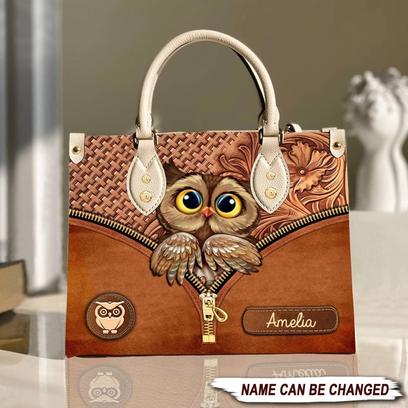 Personalized Owl Handbag, Owl Leather Bag,Pet Leather handbag,Bird Leather Bag, Crossbody Bag,Owl Handbag, Owl Purse Bag Wallet,Travel Bag 1.jpg