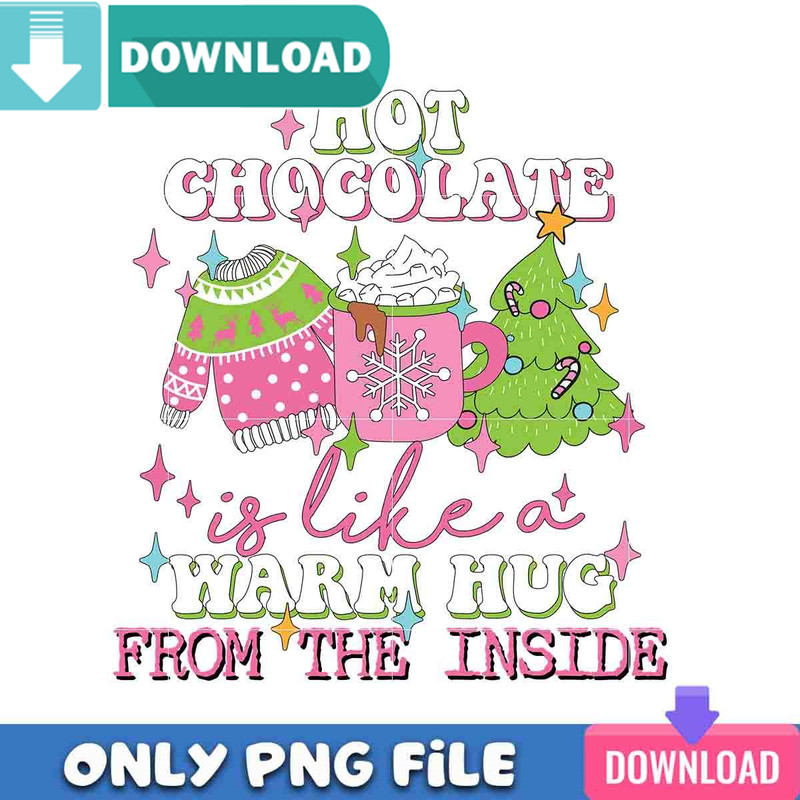 Hot Chocolate Christmas Pink Png Best Files Design.jpg