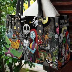 The Nightmare before Xmas, Horror Halloween Handbag, Horror Leather Bag