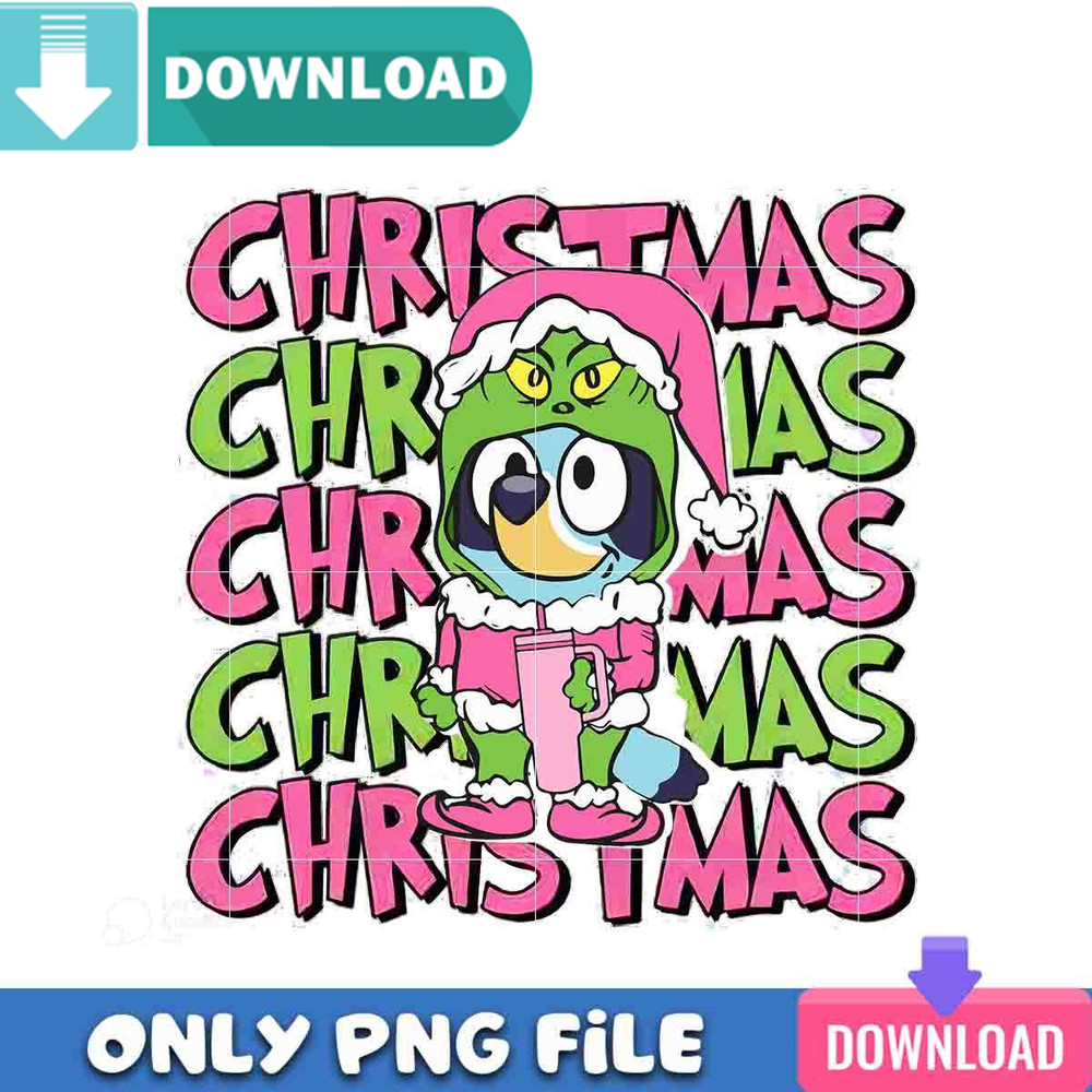 Pink Blueymas And Grinchmas PNG Perfect Sublimation Design Download.jpg