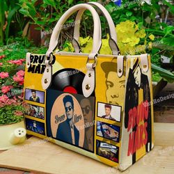 bruno mars leather handbag, music tour handbag, singer handbag
