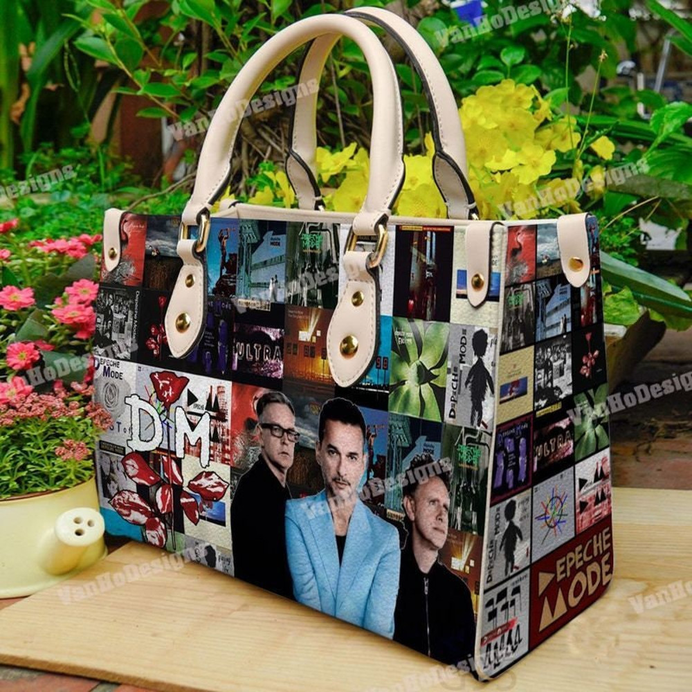 Depeche Mode Leather Handbag, Music tour handbag, SInger Handbag, Gift for fan, Handmade Bag, Custom Bag, Vintage Bags, Woman Shoulder.jpg