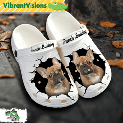 french bulldog custom name crocs shoes, love dog crocs