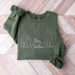 merry christmas tee, merry and bright shirt, christmas shirt, holiday apparel, iprintasty christmas, christmas tree shir