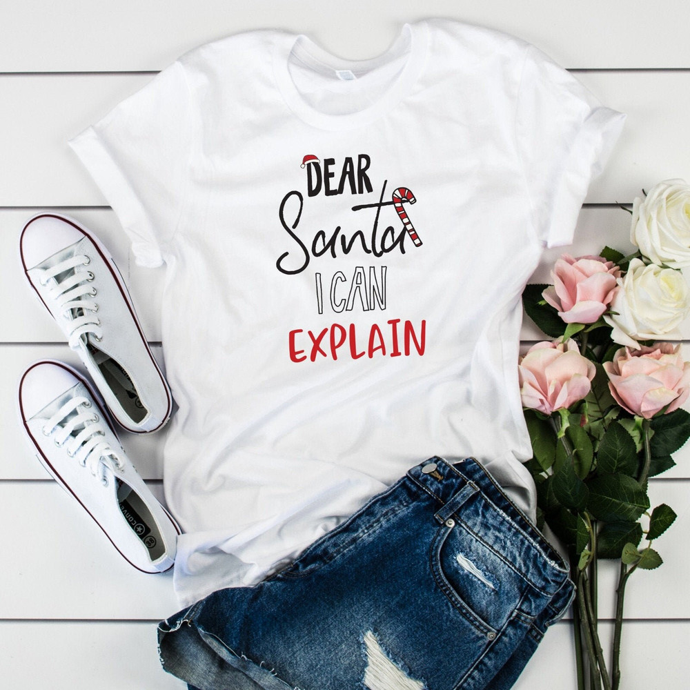 Dear Santa I can explain Christmas t-shirt Unisex size Cute Xmas Tee Cosy Christmas tshirts.jpg