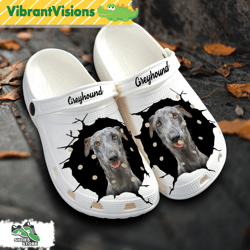 greyhound custom name crocs shoes, love dog crocs