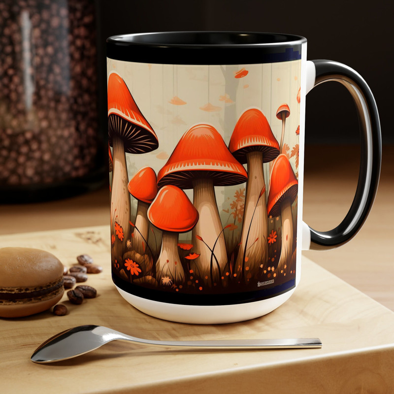 3d Mushroom Coffee Mug Botanical Mushroom Cup Red Mushroom Tea Mug Fungi Themed Mug Nature Inspired Drinkware 3D Ceramic Mushroom Forest Cup 1.jpg