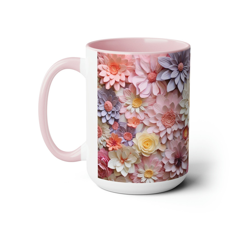 3D Abstract Blooming Flower Mug Abstract Flower Coffee Mug Textured Floral Cup Artistic Blossom Tea Mug Unique Abstract Mug Flower Art Cup 2.jpg