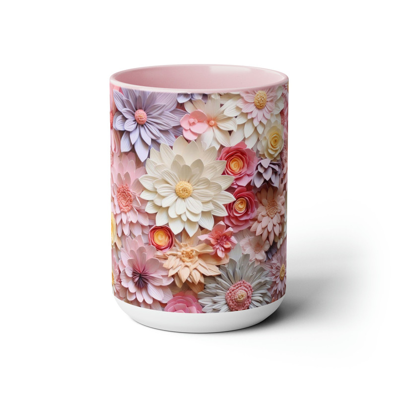 3D Abstract Blooming Flower Mug Abstract Flower Coffee Mug Textured Floral Cup Artistic Blossom Tea Mug Unique Abstract Mug Flower Art Cup 3.jpg