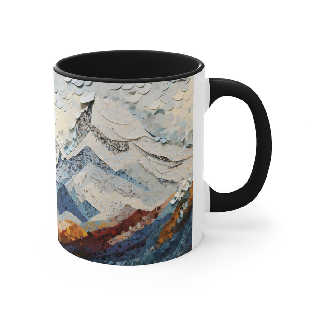 Artistic Mountain Landscape Mug 11oz Large Ceramic Nature Tea Mug Abstract Outdoor Coffee Mug Beautiful Hiking Coffee Cup Outdoorsy Cup 4.jpg