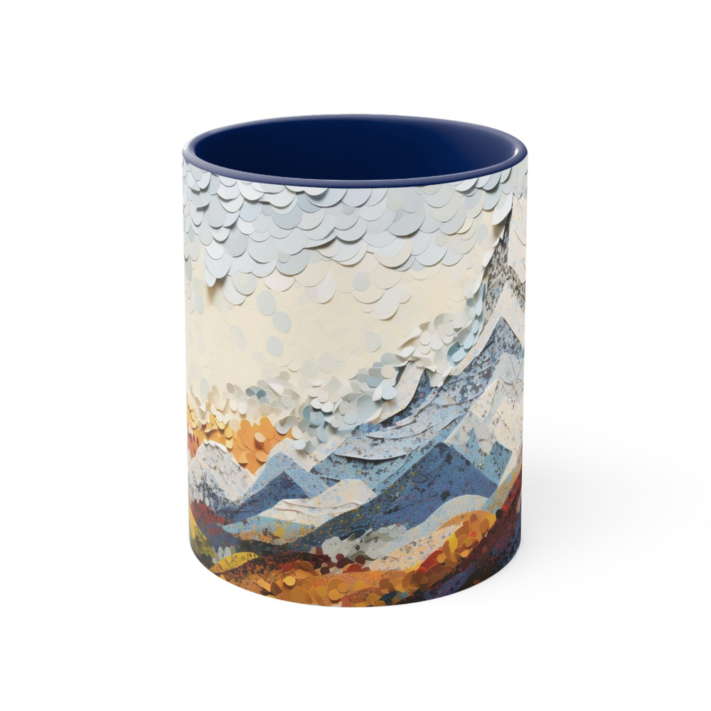 Artistic Mountain Landscape Mug 11oz Large Ceramic Nature Tea Mug Abstract Outdoor Coffee Mug Beautiful Hiking Coffee Cup Outdoorsy Cup 6.jpg